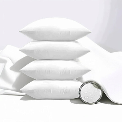 fulffystyl LUXURY Microfibre Abstract Sleeping Pillow Pack of 4(White)