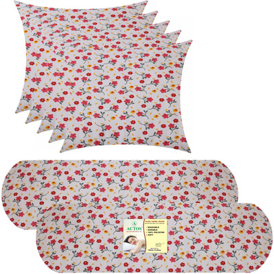 ACTOS Microfibre Solid Bolster Pack of 7(Multicolor)