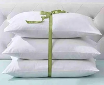 GUNVAR INDIA PRIVATE LIMITED LUXURY Polyester Fibre Abstract Sleeping Pillow Pack of 3(White)