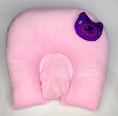 EVK Mustard Seeds, Cotton Baby Pillow Pack of 1 Solid(Pink)