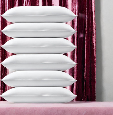 Urmila Creation Microfibre Sleeping Pillow Pack of 6 Solid LUXURY(White)