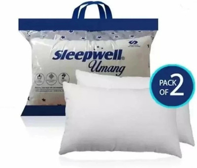 Sleepwell Microfibre Solid Sleeping Pillow Pack of 1(White)