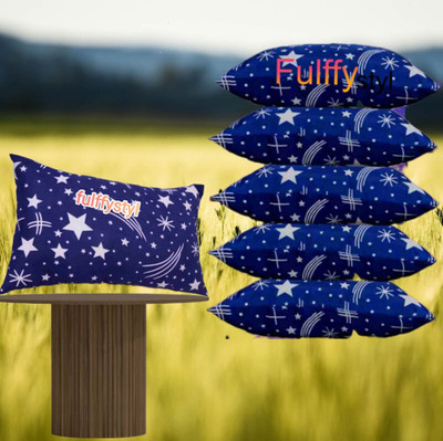 fulffystyl SOFT Microfibre Abstract Sleeping Pillow Pack of 6(Blue)