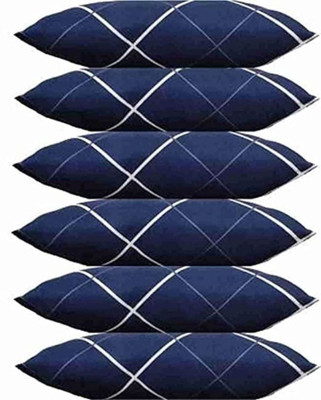 STOMIA Polyester Fibre Solid Sleeping Pillow Pack of 6(Blue)