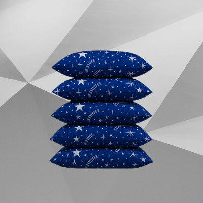 CATHROL Polyester Fibre Sleeping Pillow Pack of 5 Abstract 5 Pillows(Blue)