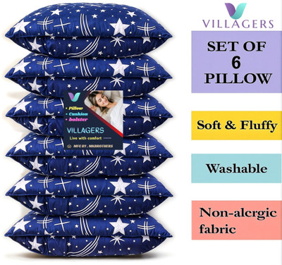 RUSHABH ENTERPRISE LUXURY Microfibre Abstract Sleeping Pillow Pack of 1(Blue)