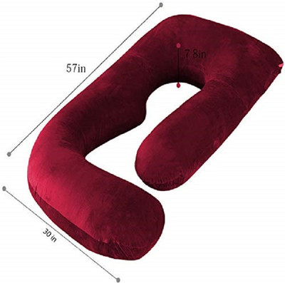 Victostar j shape pregnancy pillow Polyester Fibre Solid Pregnancy Pillow Pack of 1(Purple)