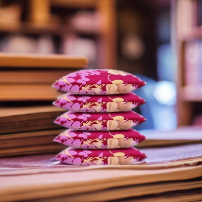 CATHROL Cotton Sleeping Pillow Pack of 5 Abstract 5 Pillows(Pink)