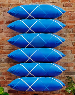 EIRINI Microfibre Sleeping Pillow Pack of 6 Solid LUXURY(Blue)