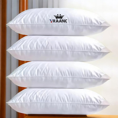 vraanc Microfibre Sleeping Pillow Pack of 4 Abstract Luxury(White)