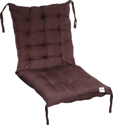 HOMESTIC by Kuber Industries Microfibre Solid Chair Pad Pack of 1(Brown)