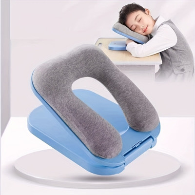 MAQOiW Travel Foldable Nap Pillow, Multipurpose Folding Soft Pillow for Adults & Kids Memory Foam Solid Travel Pillow Pack of 1(Multicolor)