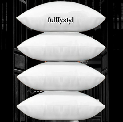 fulffystyl Microfibre Sleeping Pillow Pack of 4 Floral Soft(White)