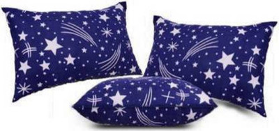 SANJU BROTHER LUXORY Microfibre Solid Sleeping Pillow Pack of 3(Blue)