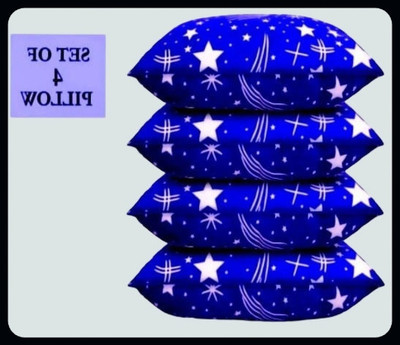 Urmila Creation Cotton Sleeping Pillow Pack of 4 Abstract(Blue)