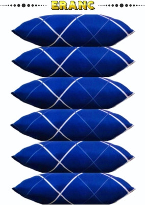 Tecsun Polyester Fibre Solid Sleeping Pillow Pack of 6(Blue)