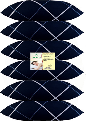 ACTOS Microfibre Abstract Bolster Pack of 6(Blue1)