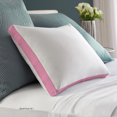 rakhi home décor Microfibre Solid Sleeping Pillow Pack of 1(Light pink)
