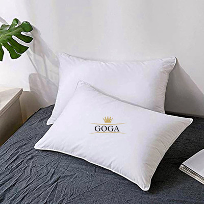 GOGA Cotton Sleeping Pillow Pack of 2 Solid LUXURY(White)