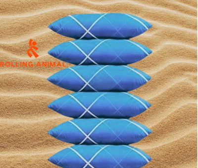 Rolling Animal Microfibre Sleeping Pillow Pack of 6 Solid LUXARY(Multicolor)