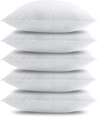 LIPONOS Polyester Fibre Sleeping Pillow Pack of 5 Solid LUXURY(White)