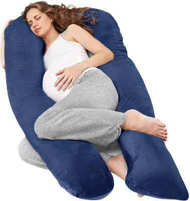 Mojo Premium series Polyester Fibre Solid Pregnancy Pillow Pack of 1(Blue)