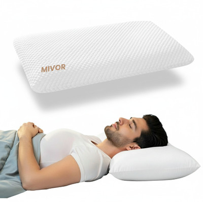 MIVOR Memory Foam Orthopaedic Pillow Pack of 1 Solid(White)