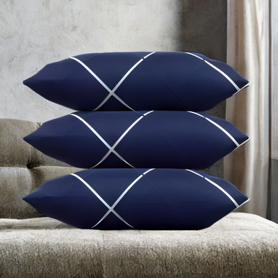 Urmila Creation Microfibre Sleeping Pillow Pack of 3 Solid LUXURY(Blue)