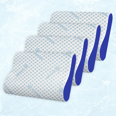 AYKA Memory Foam Solid Orthopaedic Pillow Pack of 4(White, Blue)