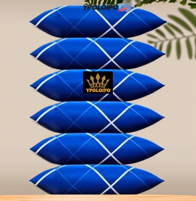 YPOLOIPO Polyester Fibre Sleeping Pillow Pack of 6 Solid LUXURY(Blue)