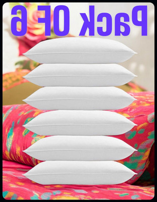 Urmila Creation White Pillow 6 Microfibre Solid Sleeping Pillow Pack of 6(White)