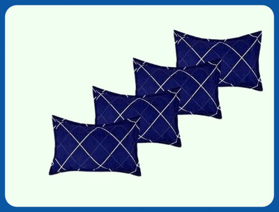 Urmila Creation Cotton Sleeping Pillow Pack of 4 Abstract(Blue)