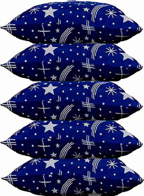 YPOLOIPO LUXURY Polyester Fibre Abstract Sleeping Pillow Pack of 5(Blue)