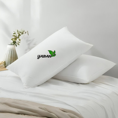 YABAN LUXURY Microfibre Solid Sleeping Pillow Pack of 2(White)