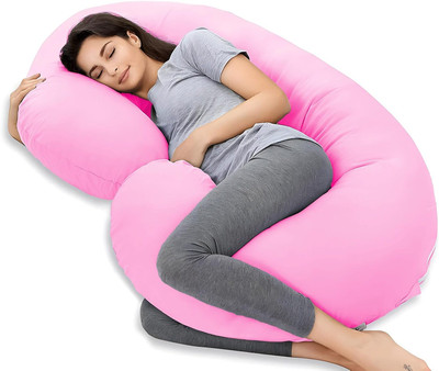 aeTHEric Microfibre Solid Pregnancy Pillow Pack of 1(Pink)