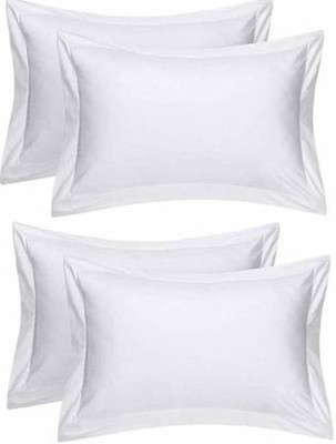 ROYALREOX Microfibre Sleeping Pillow Pack of 4 Solid(White)