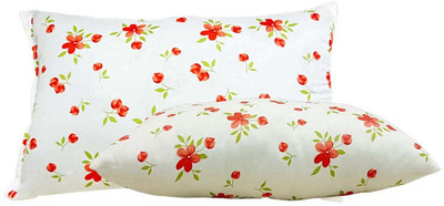 PALVIT Microfibre Abstract Sleeping Pillow Pack of 2(Orange)