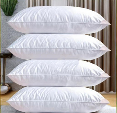 Urmila Creation LUXURY Polyester Fibre Abstract Sleeping Pillow Pack of 4(White)