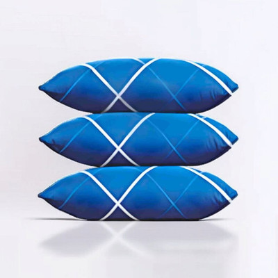 Regnar Microfibre Sleeping Pillow Pack of 3 Solid(Blue)