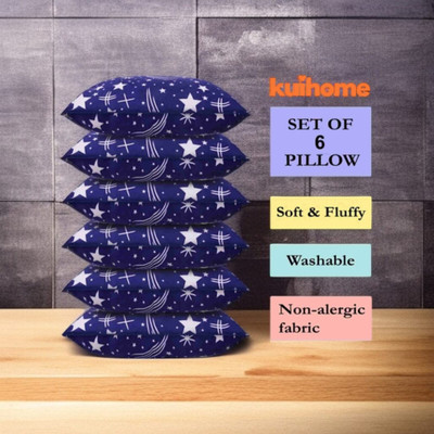 kuihome Microfibre Sleeping Pillow Pack of 6 Abstract SOFT(Blue)