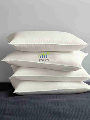 GUNVAR INDIA PRIVATE LIMITED Polyester Fibre Sleeping Pillow Pack of 4 Solid LUXURY(White)