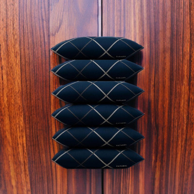 CATHROL Cotton Sleeping Pillow Pack of 6 Abstract 6 Pillows(Blue)