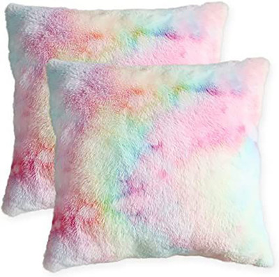 PICKKART Microfibre Abstract Cushion Pack of 2(Multicolor)