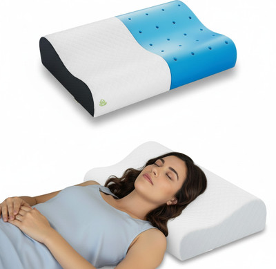 MIVOR Memory Foam Solid Orthopaedic Pillow Pack of 1(White)