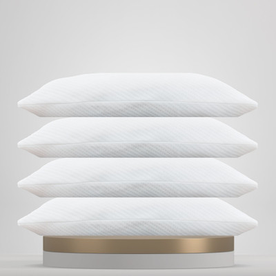 cubenexis Microfibre Sleeping Pillow Pack of 4 Solid Ultra Soft CloudTouch(White)