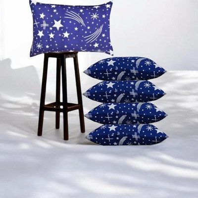 Serene Soft pillow Microfibre Solid Sleeping Pillow Pack of 5(Blue)