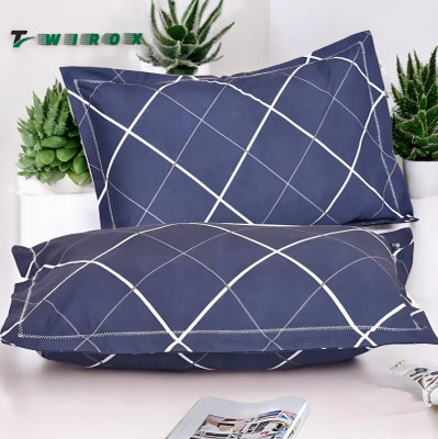 TWIROX LUXURY Cotton Solid Sleeping Pillow Pack of 2(Blue)
