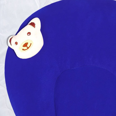 BabeDesk Mustard Seeds Solid Baby Pillow Pack of 1(Blue)