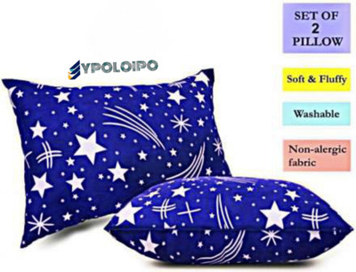 YPOLOIPO LUXURY Polyester Fibre Abstract Sleeping Pillow Pack of 2(Blue)