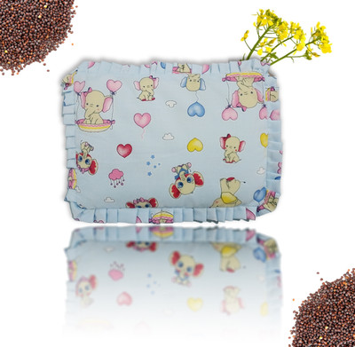 zobro 2023 Mustard Seeds Animals Baby Pillow Pack of 1(Sky Bkue)